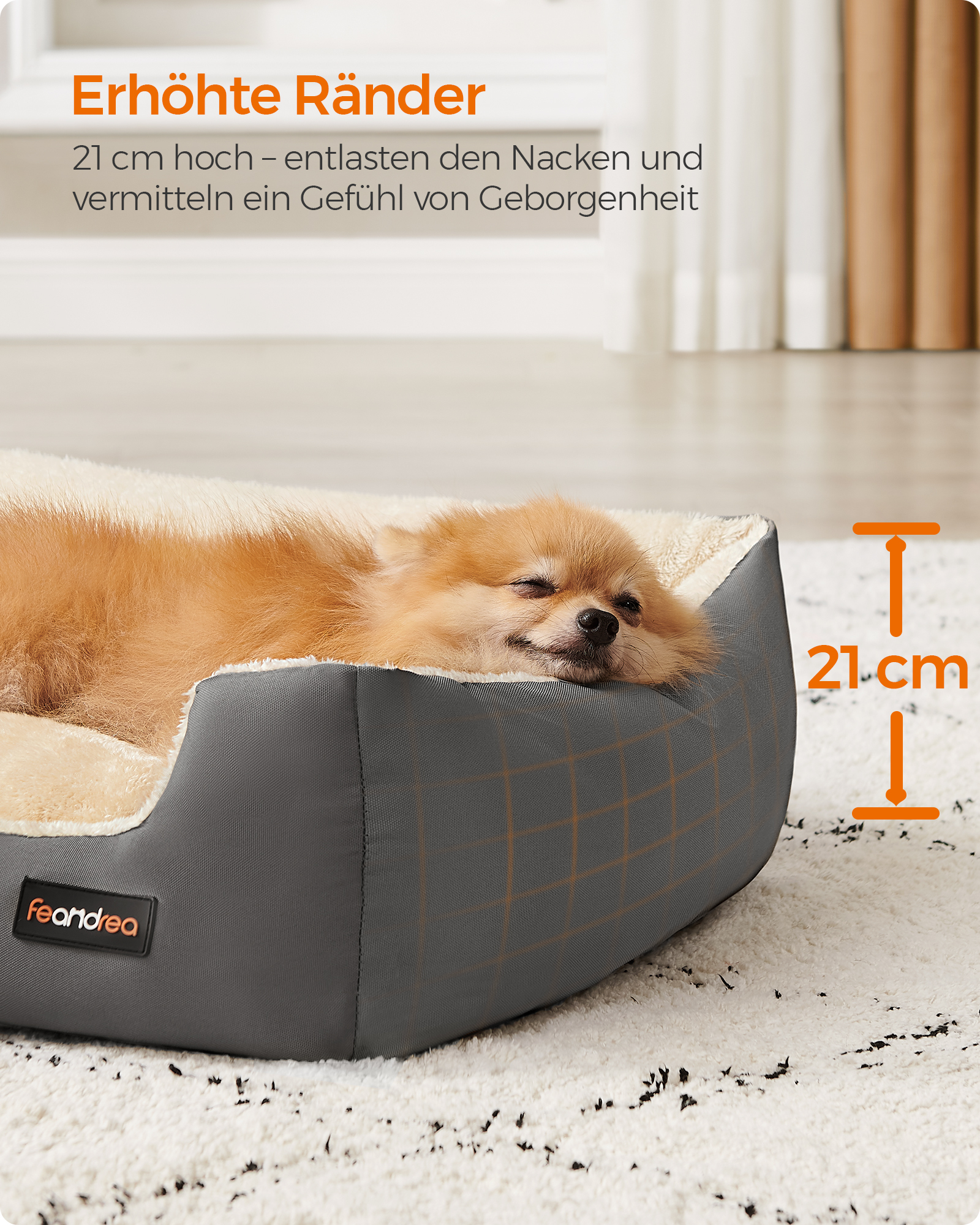 FEANDREA Hundebetten FEANDREA L-XL Hundebett, mit Wendekissen XL