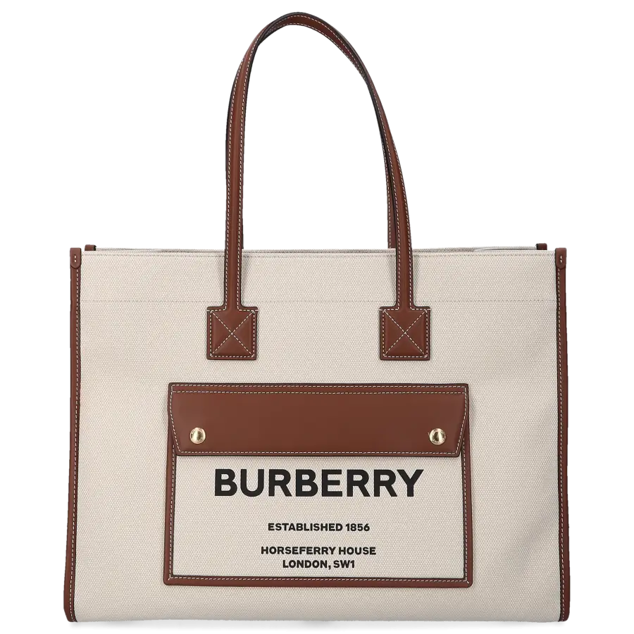 Burberry - Shopper FREYA SMALL Canvas - beige