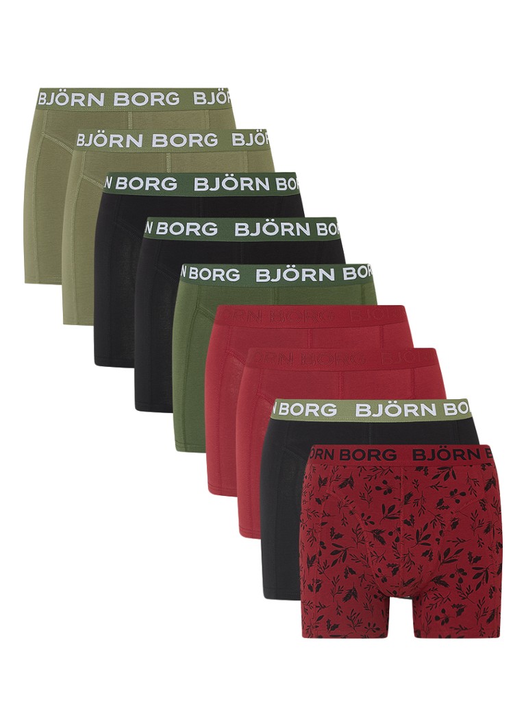 Boxers Björn Borg avec bande logotée, en coffret cadeau de 9.