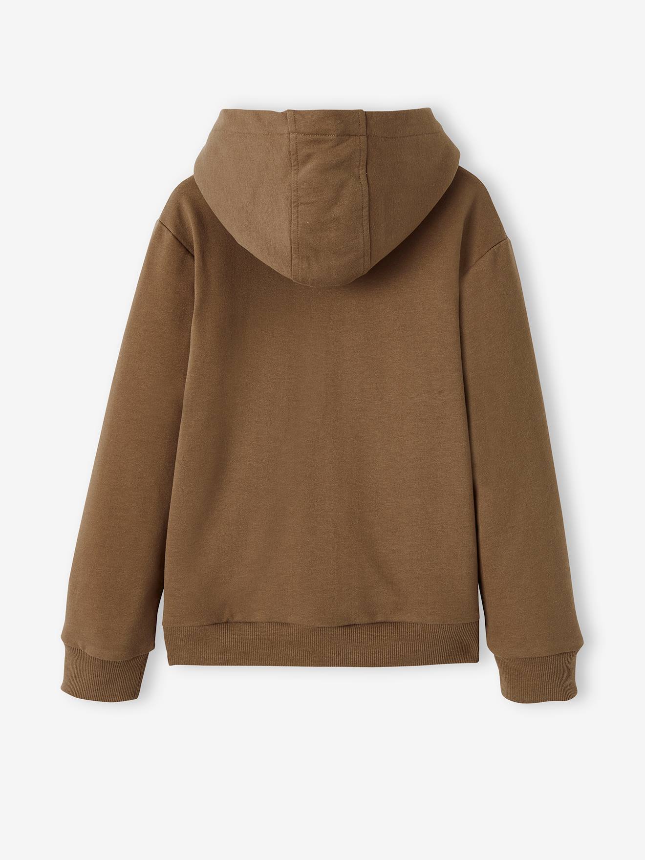 Sweat zippé doublé sherpa garçon encre