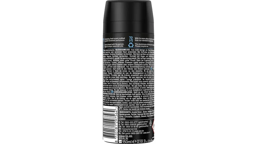AXE Premium Bodyspray Aqua Bergamot ohne Aluminiumsalze 150 ml