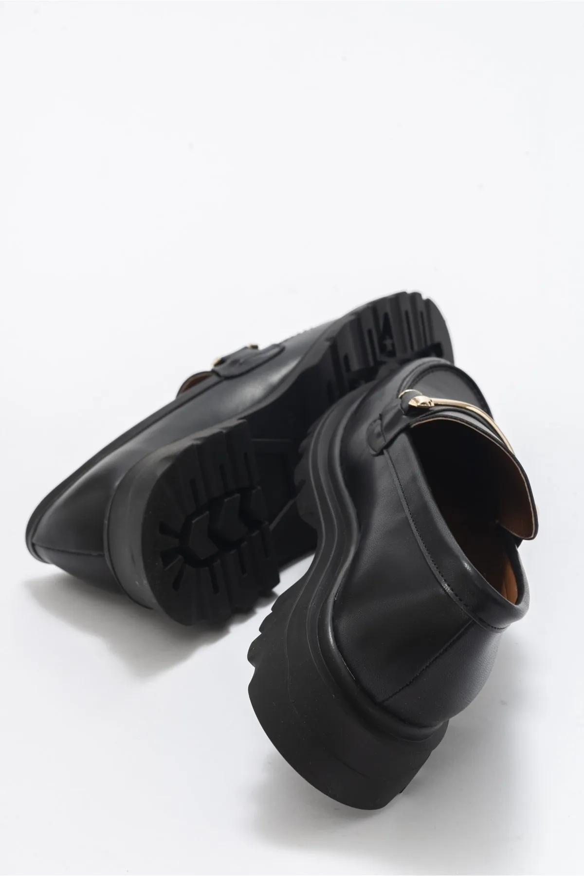 LuviShoes  Dual Black Skin Damen-Oxford-Schuhe