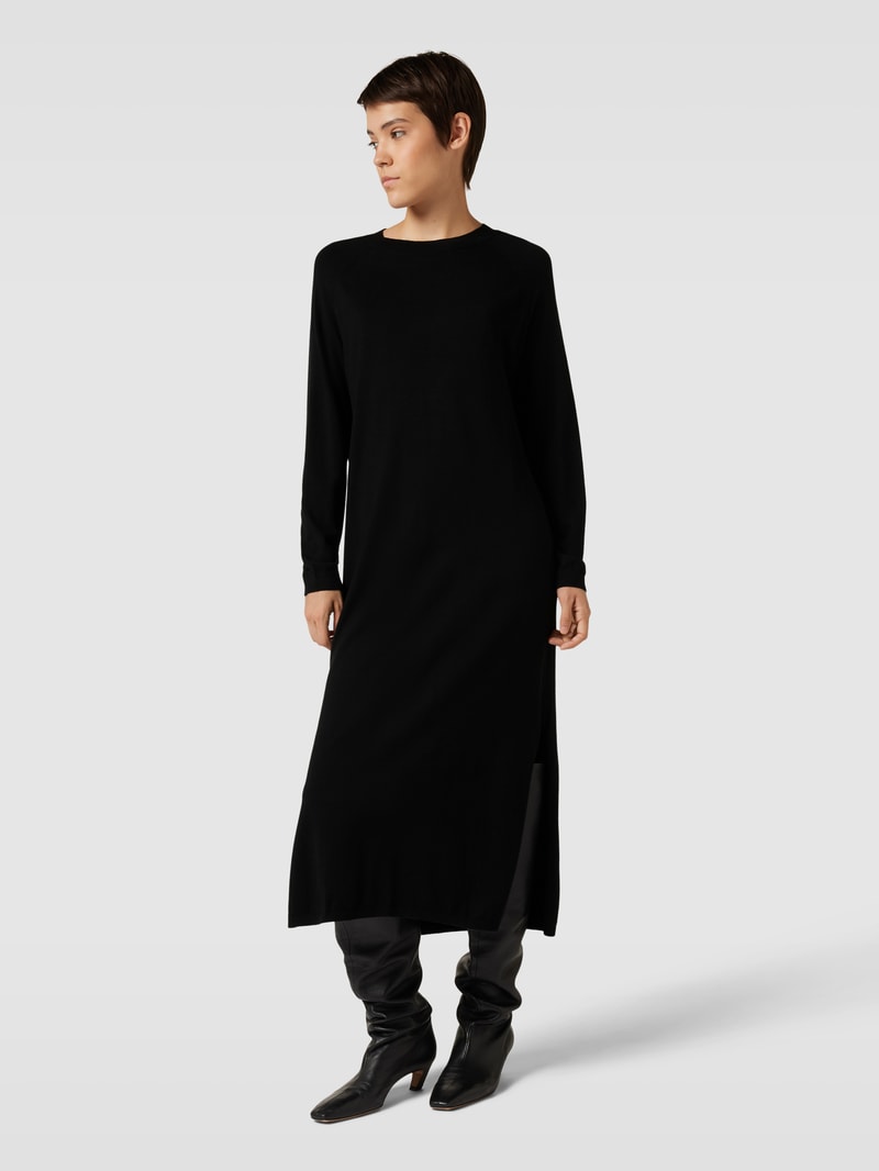 Maxikleid mit Rundhalsausschnitt Modell 'VIEIRA' in schwarz