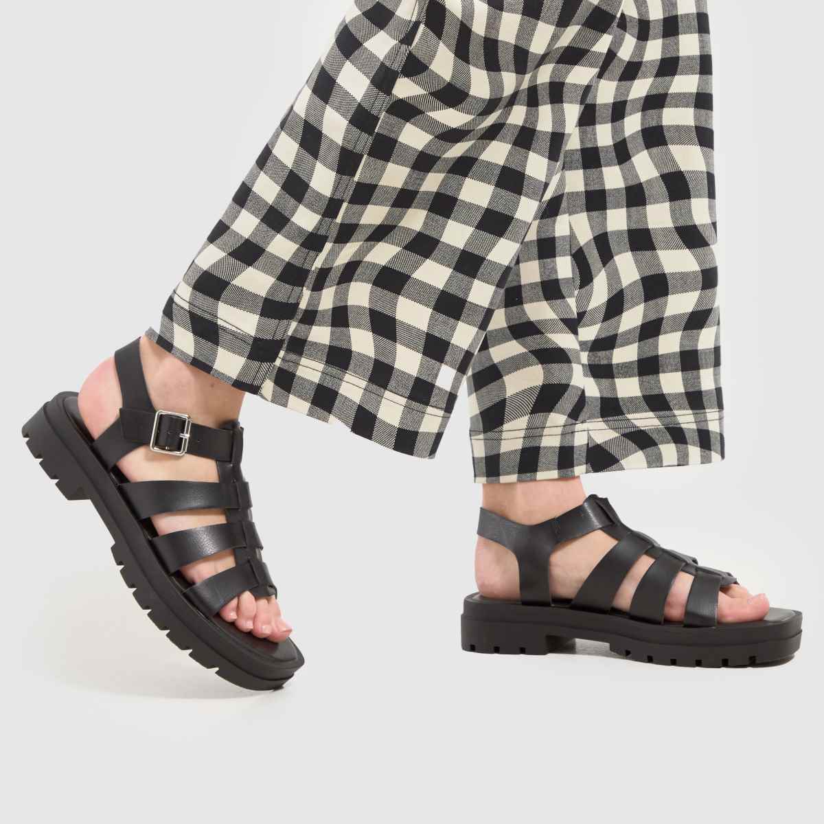 Schuh – Tobin – Svarta grova gladiatorsandaler