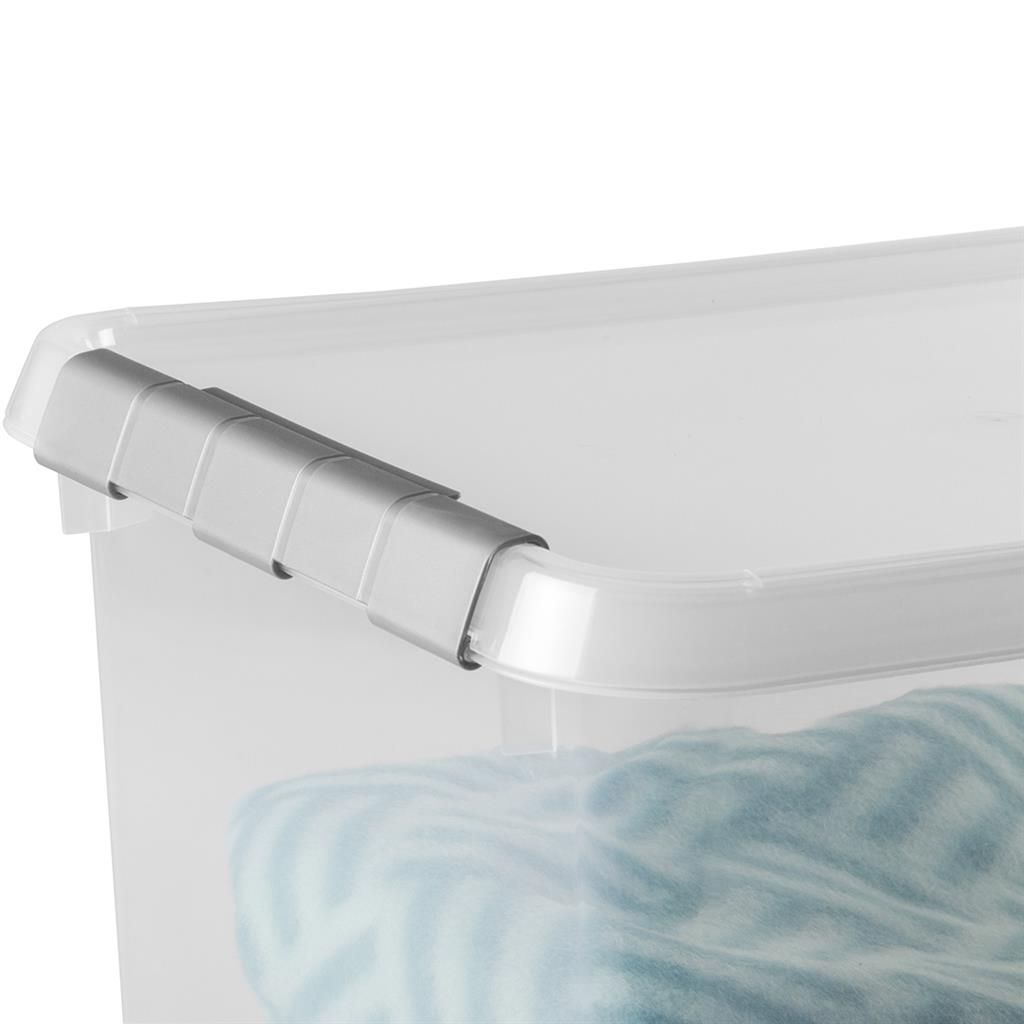 Sunware Comfort Line 22 Liter transparent graue 6er-Set Aufbewahrungsboxen