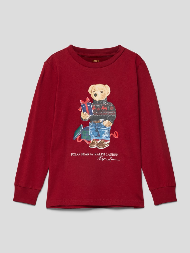 Longsleeve mit Label-Print in rot