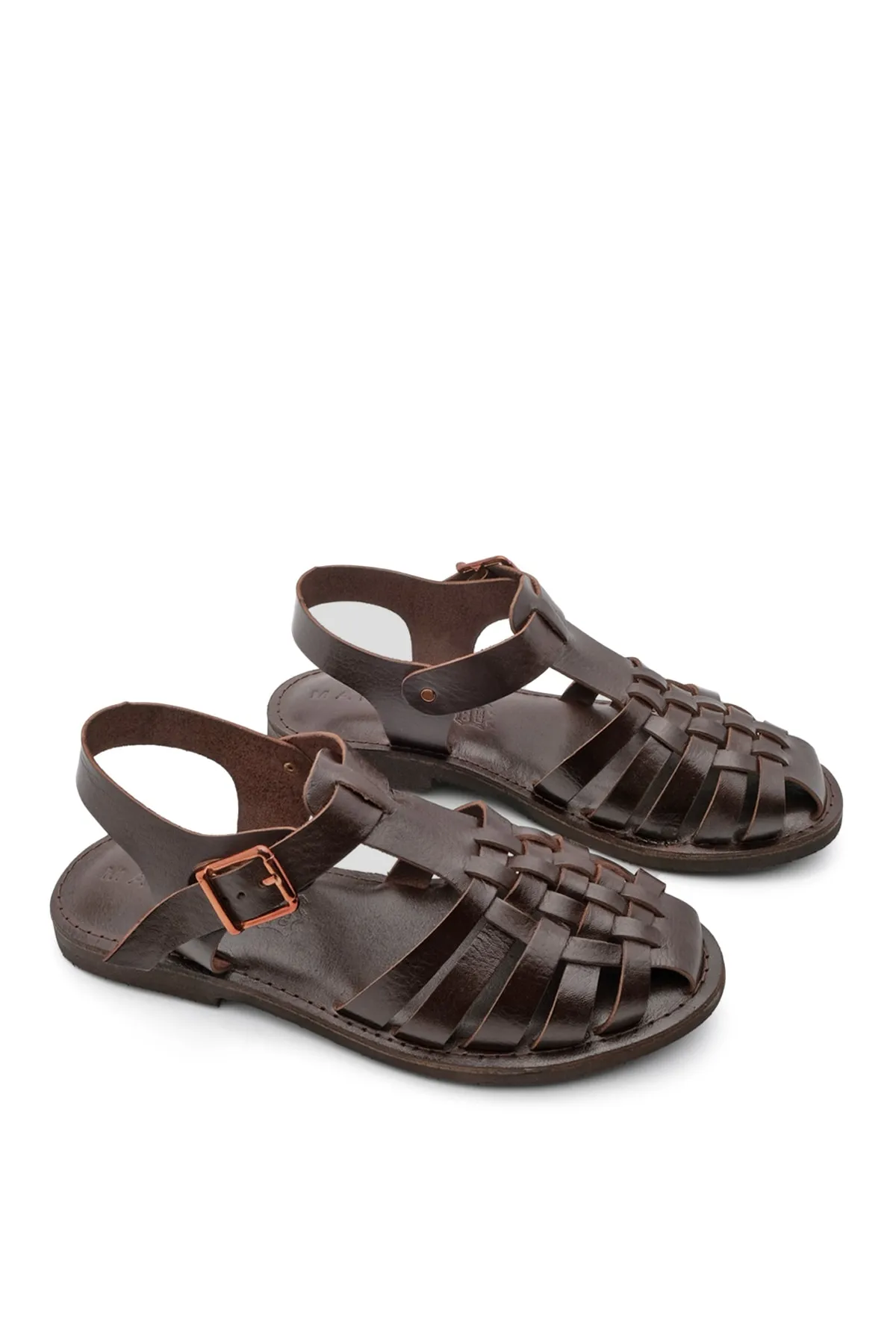 Marjin  Sandalette - Braun - Flacher Absatz
