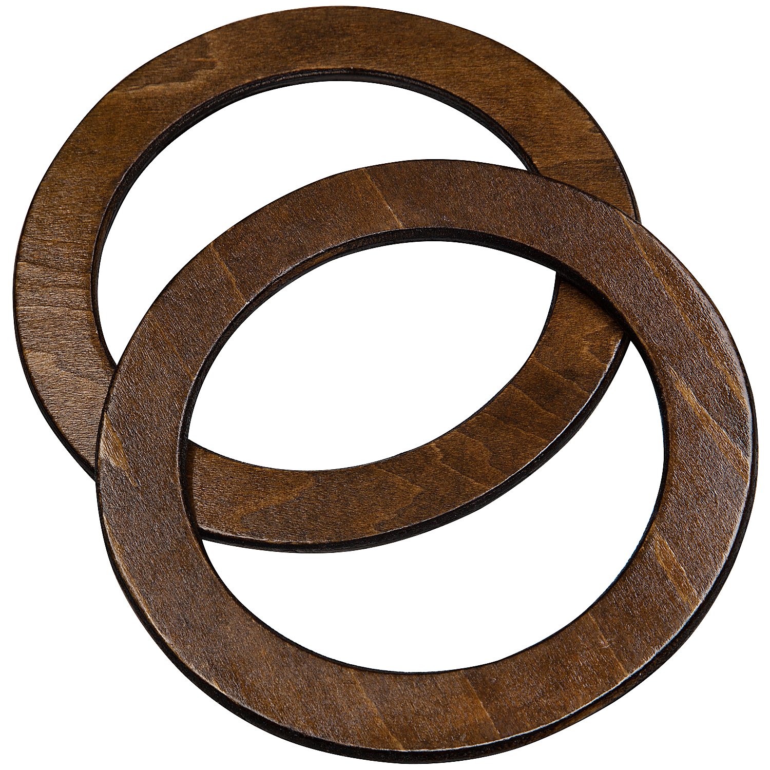 Taschengriffe aus Holz, 13,5 cm Ø, 1 Paar