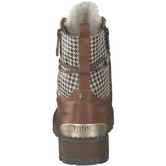 Mustang Schnür Boots in braun