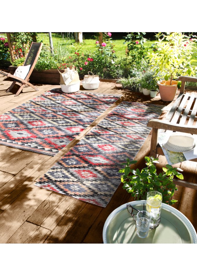 In- und Outdoor Kelim-Teppich