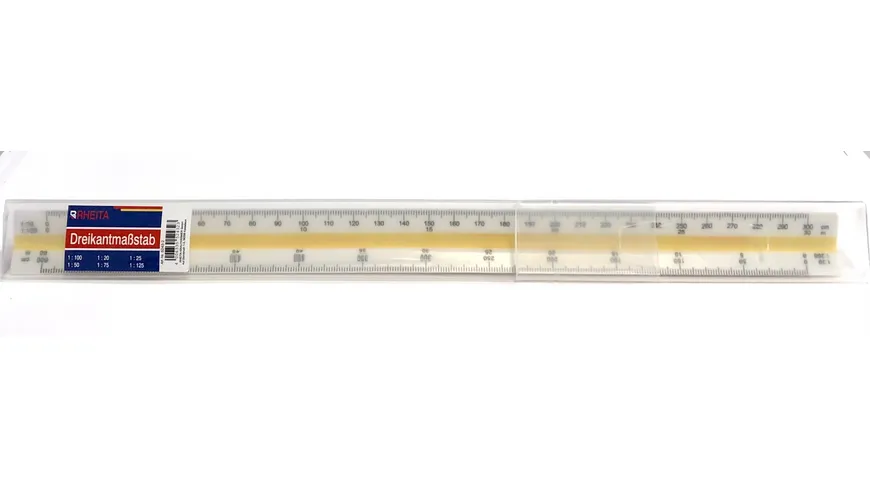 RHEITA Dreikant-Maßstab im Etui 30cm