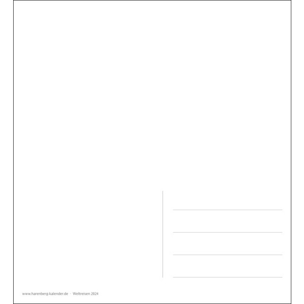 WELTREISEN POSTKARTENKALENDER 2024 - Kalender