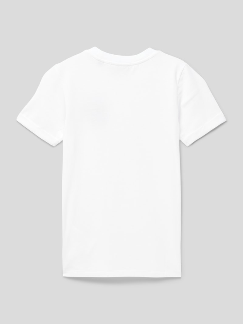 T-Shirt mit Motiv-Stitching in weiß