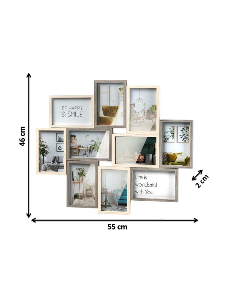 kobolo Bilderrahmen Collage GRAY in Grau günstig kaufen onesize