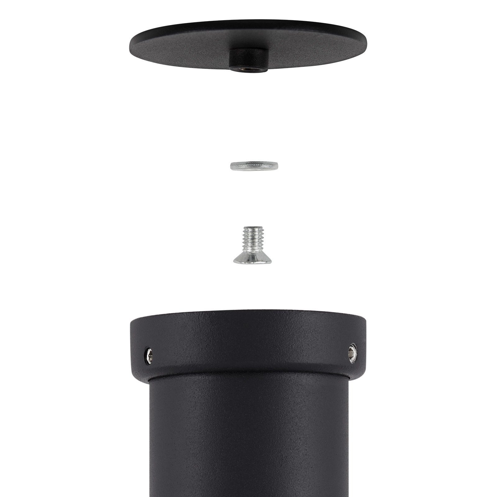 SO-TECH® Möbelbeschlag Barkonsole FLORENZ (1 St), Glasmontageplatte Ø 50 mm schwarz