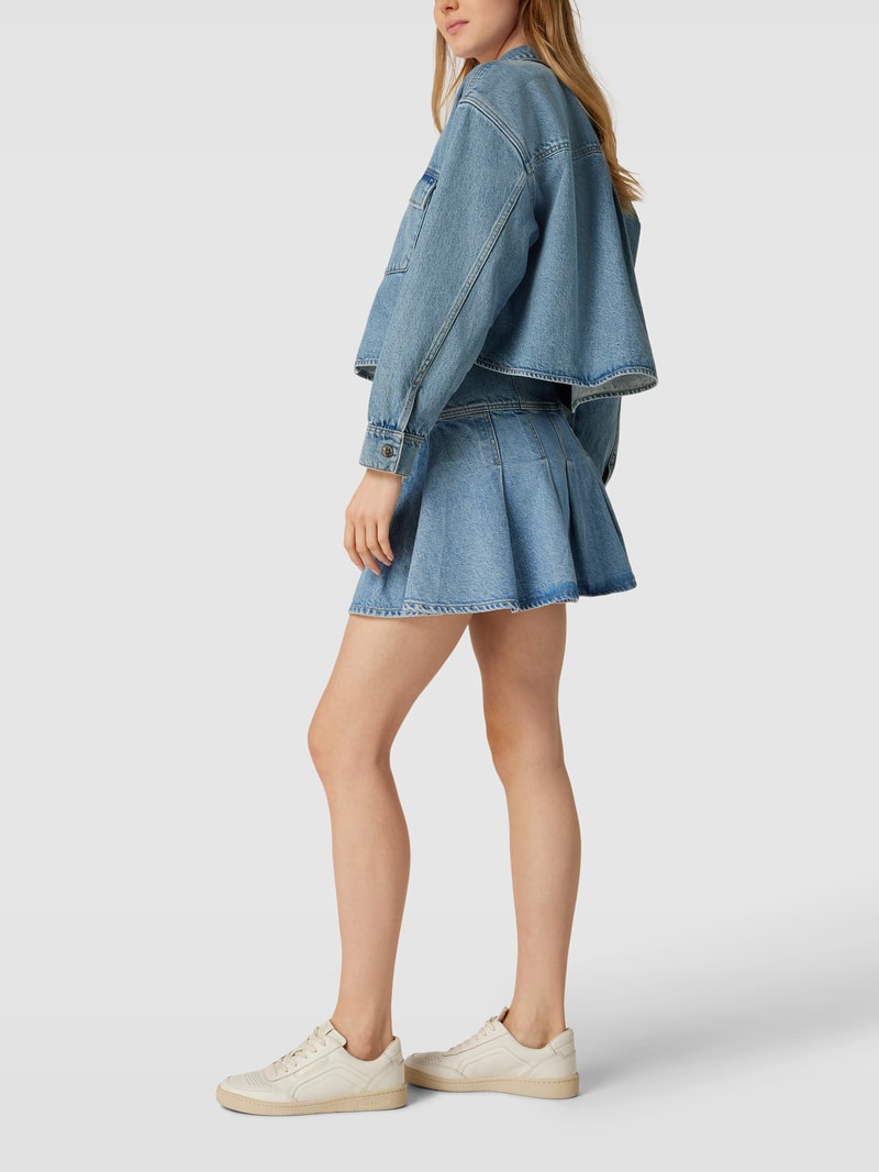 Minirock mit Knopfleiste in jeans