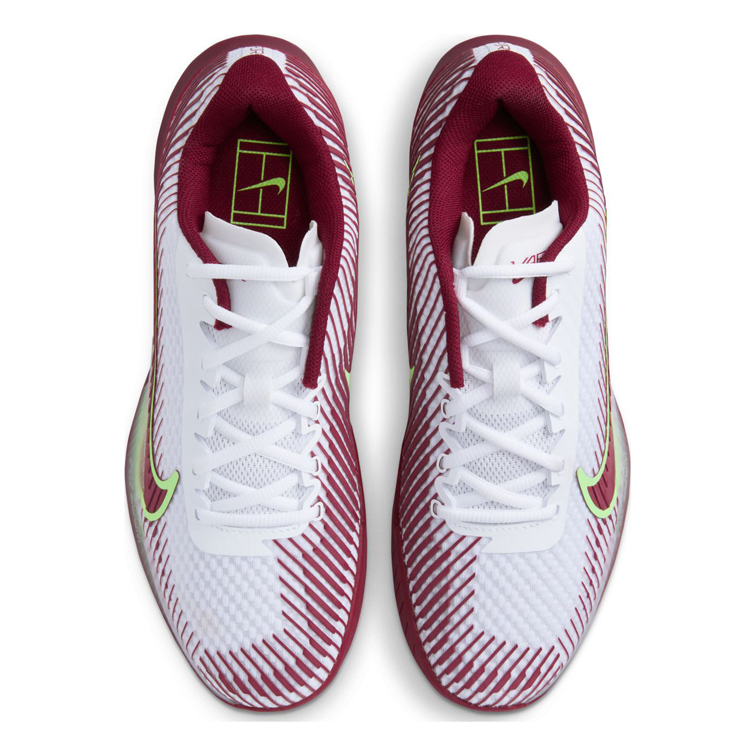 Air Zoom Vapor 11 Allcourtschuh Herren - Weiß, Dunkelrot