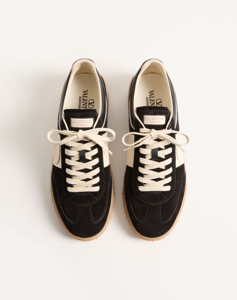 Baskets basses Upvillage en cuir fendu et cuir de veau nappa