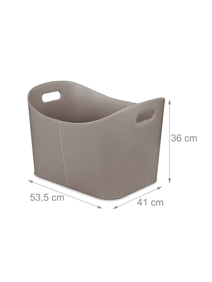 relaxdays Holzkorb in Dunkelgrau - (B)53,5 x (H)36 x (T)41 cm günstig kaufen onesize