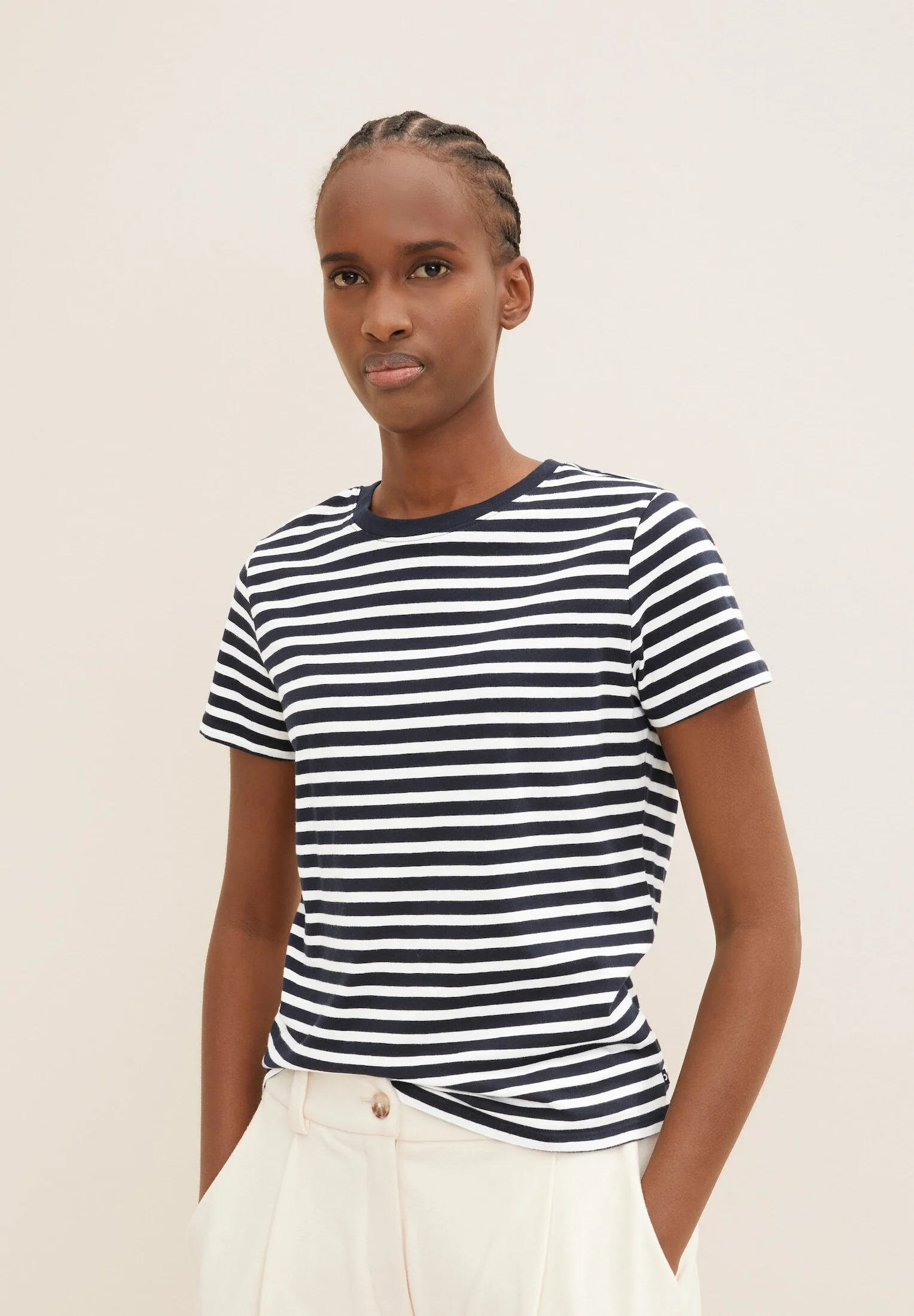 TOM TAILOR DENIM TMODERN STRIPE - Camiseta con estampado