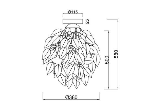 meineWunschleuchte LED Deckenleuchte, Dimmfunktion, LED wechselbar, Warmweiß, Ausgefallene stylische Designer-lampen für über-n Esstisch Weiß, Ø38cm