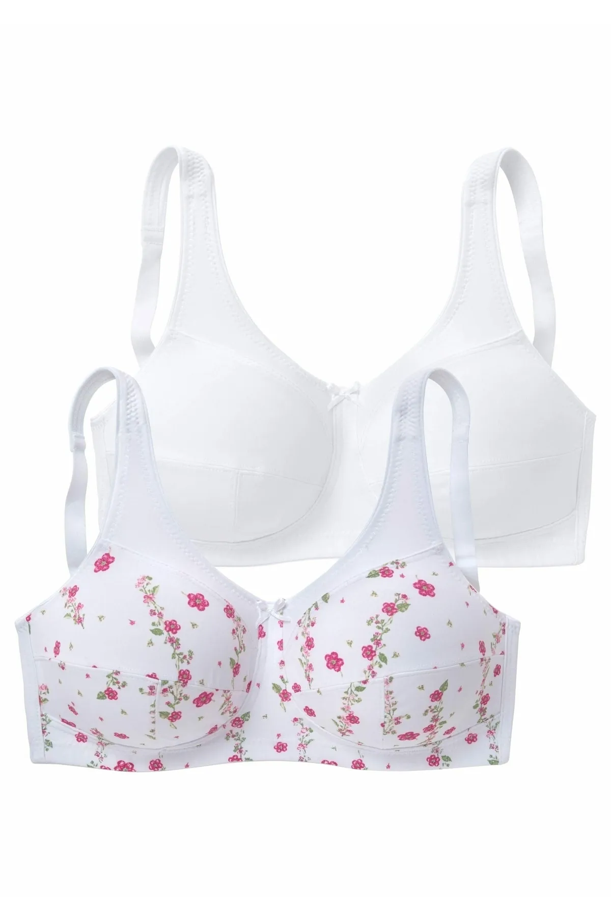 PETITE FLEUR  Entlastungs-BH ohne Bügel mit breiteren Trägern (2 Stück)