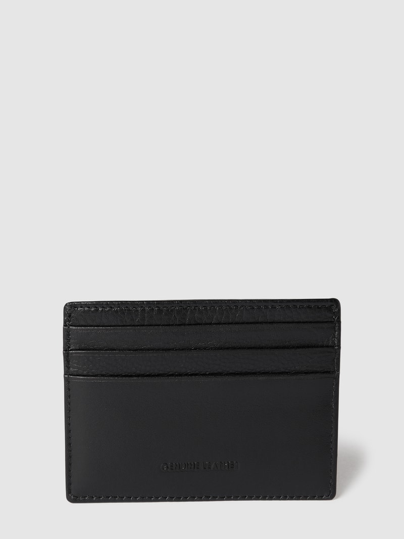 Kartenetui aus Leder in schwarz