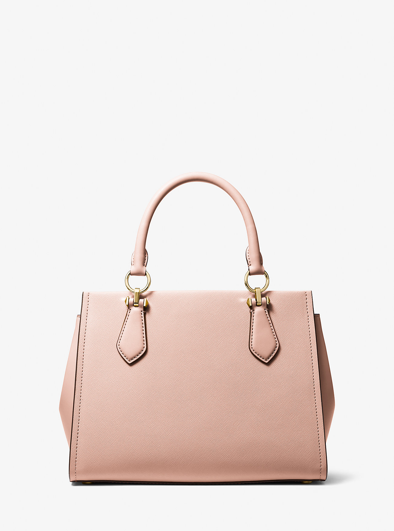 Marilyn Medium Saffiano Leather Satchel - SOFT PINK