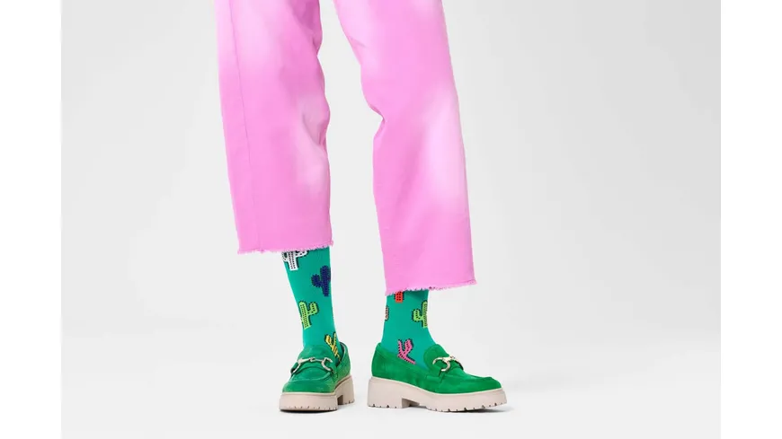 Happy Socks Unisex Socken Cactus Green