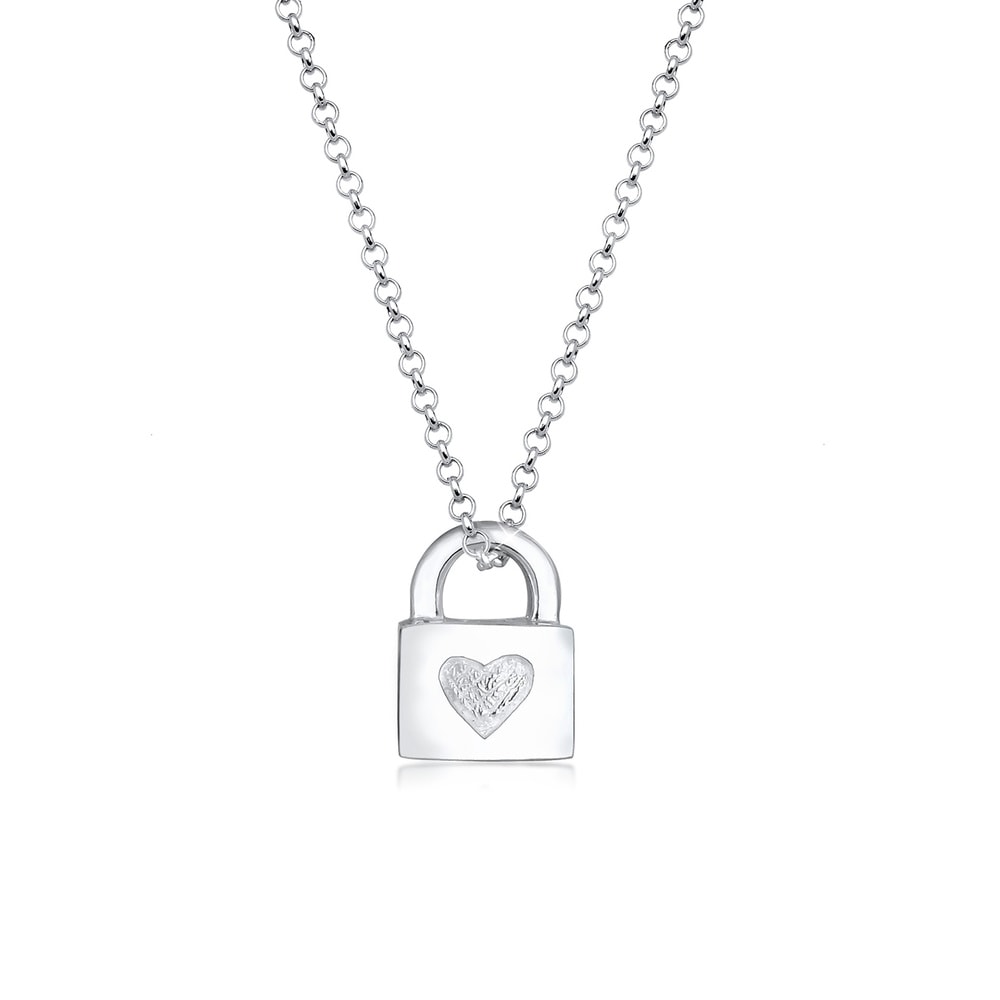 Elli Elli Collier Erbskette Schloss Herz Valentinstag 925er Silber Bijoux