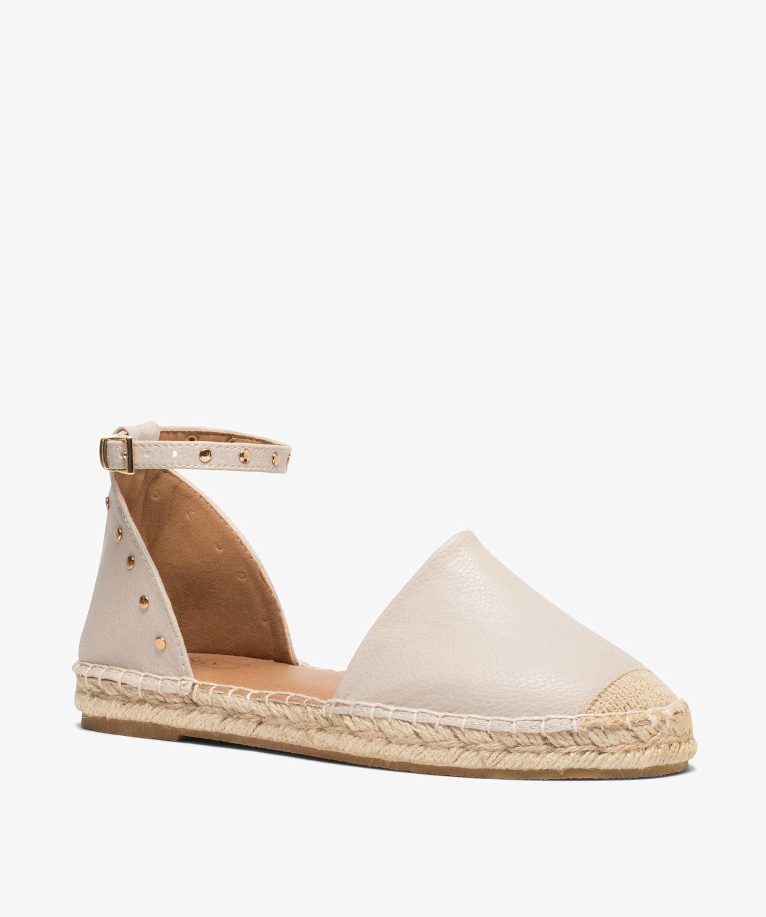 Sandales femme à bout fermé et semelle de corde Only blanc | GEMO