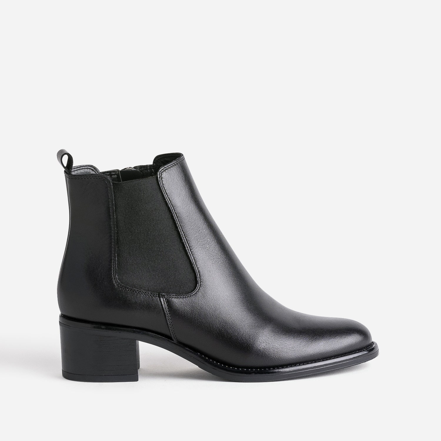 Boots noir en cuir