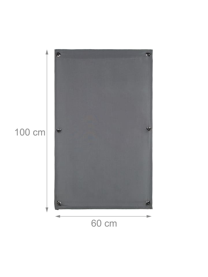 relaxdays 2 x Fenster Verdunkelung mit Saugnäpfen in Grau - (B)60 x (H)100 cm günstig kaufen onesize