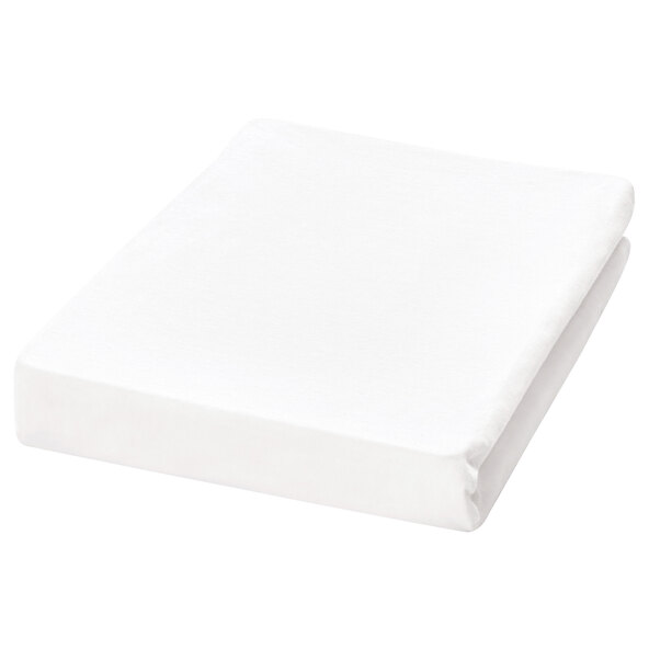 Jersey Spannbetttuch, 90-100 x 200 cm, weiß