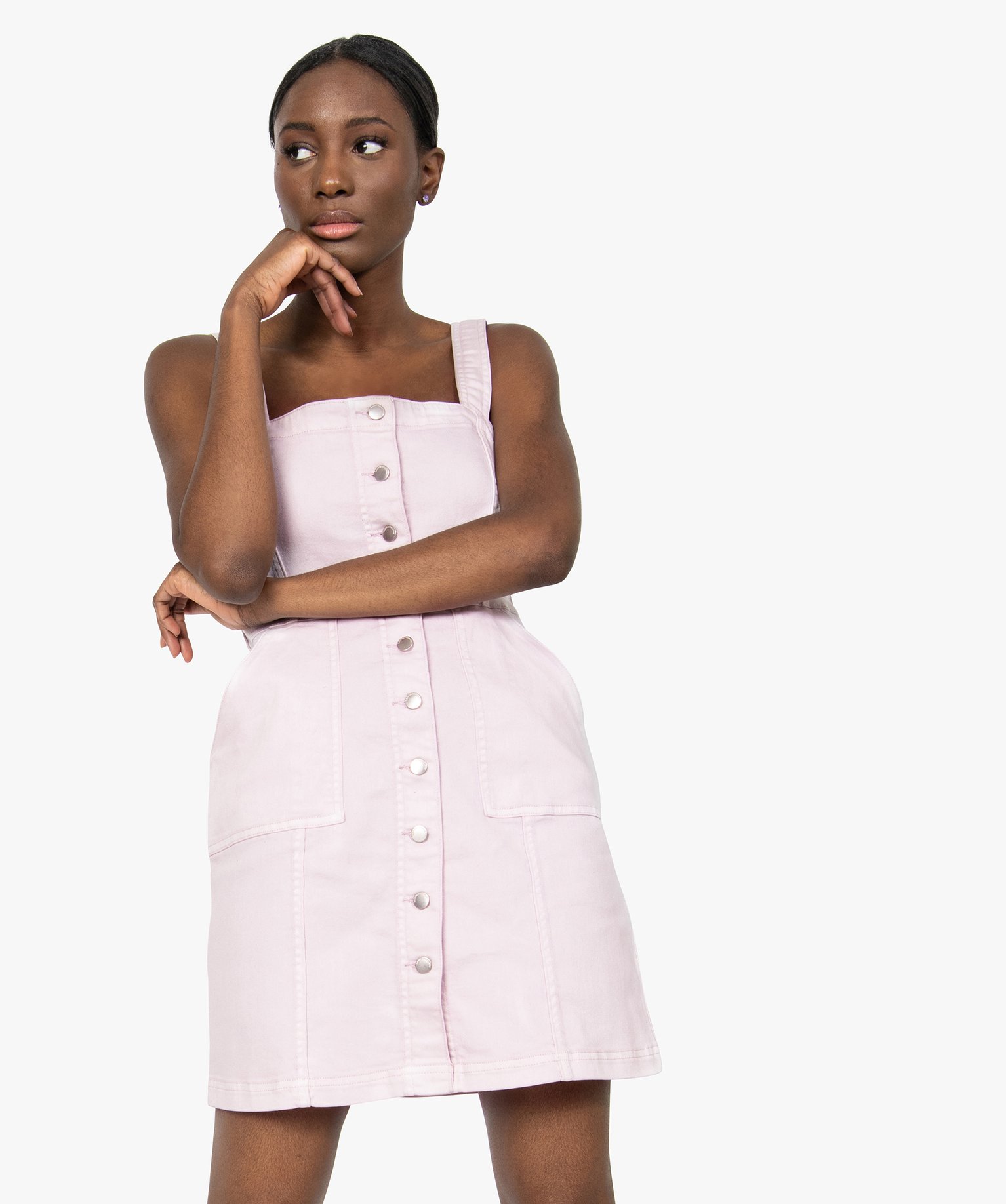 Robe femme ajustée à bretelles – LuluCastagnette violet clair | GEMO