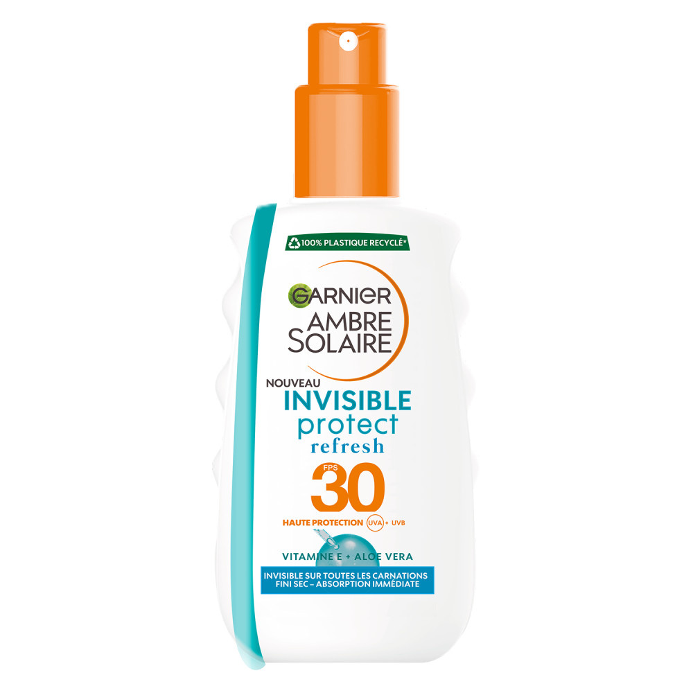 garnier Ambre Solaire Invisible Protect Refresh Spray Protecteur Refresh SPF 30 Invisible sur toutes les carnations