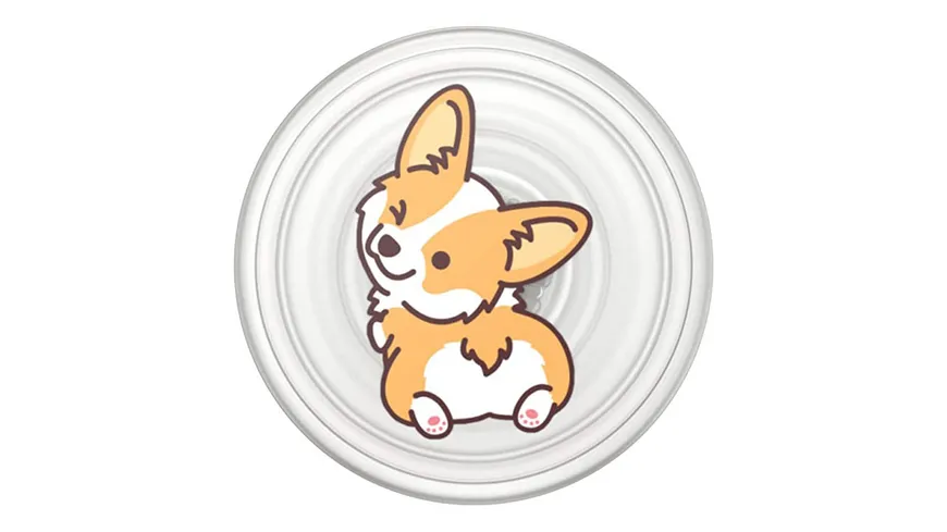 PopGrip PlantCore™ - ausziehbarer Handy-Griff Handyhalter - Cheeky Corgi