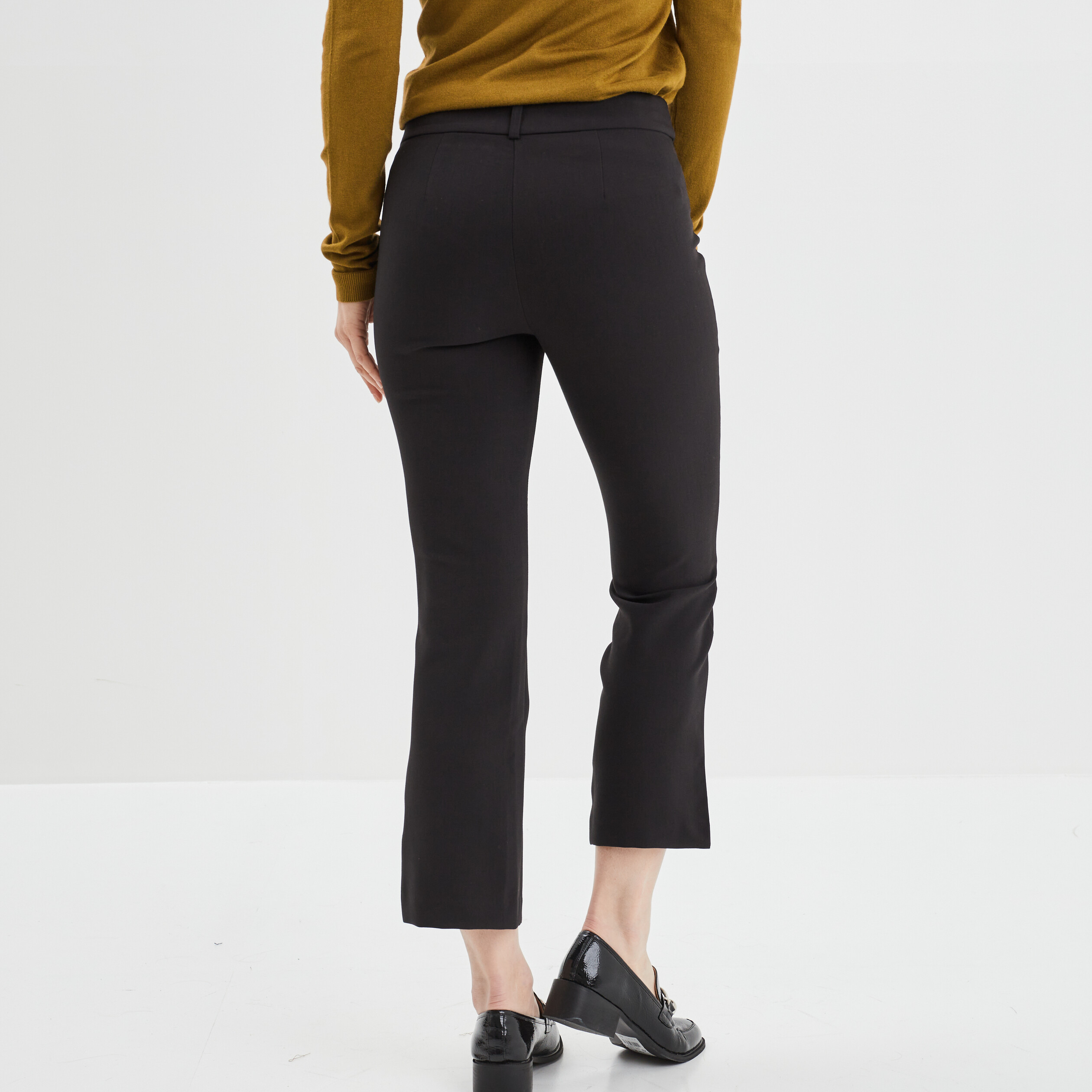 Pantalon flare 2 poches avant noir femme | La Halle