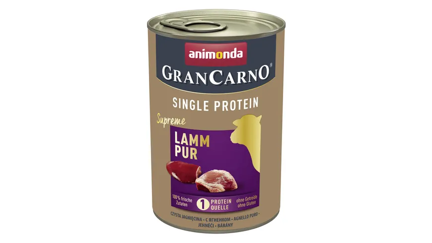 ANIMONDA Hundenassfutter GranCarno Adult Single Protein Lamm pur 400 g