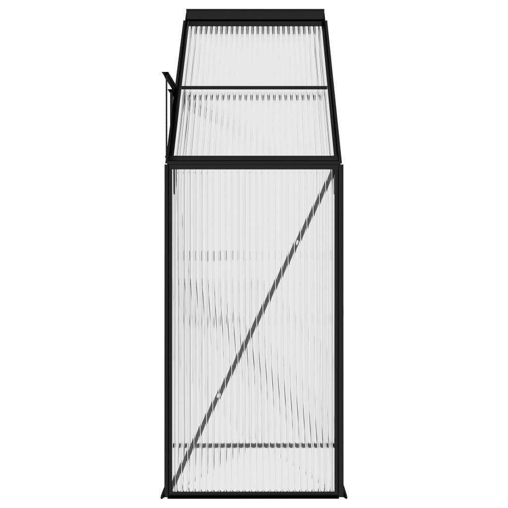 vidaXL Gewächshaus Gewächshaus Anthrazit Aluminium 1,38 m³
