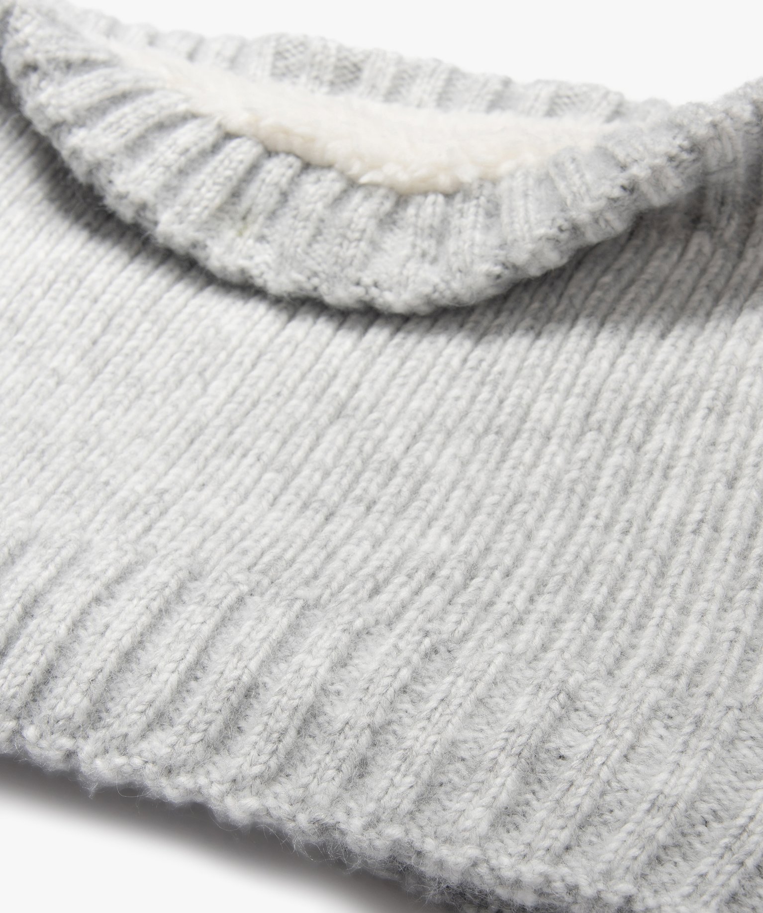 Snood en grosse maille douillette doublée fourrure imitatio... gris | GEMO