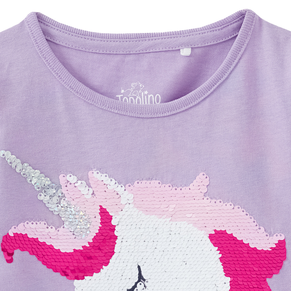 Mädchen Langarmshirt mit Wendepailletten