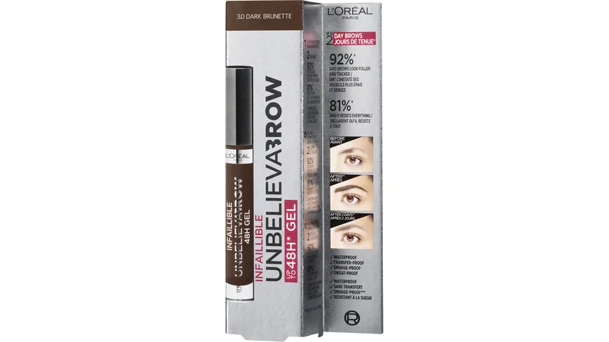 L'ORÉAL PARIS Unbelieva Brow Augenbrauengel 3.4 ml 108 - Dark Brunette