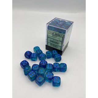 Gemini 12mm d6 Blue-Blue/light blue Luminary Dice Block (36)