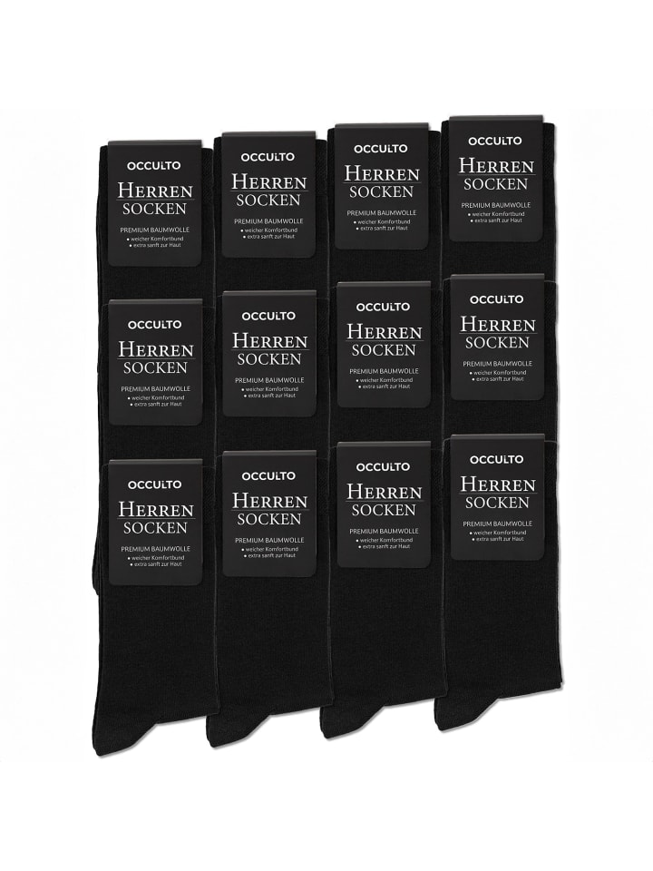 Occulto 12er Pack Business Socken Lukas in Schwarz günstig kaufen