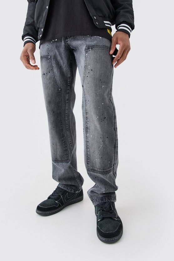 Lockere Jeans mit Acid-Waschung