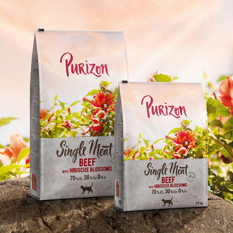 Purizon Single Meat Rind mit Hibiskusblüten