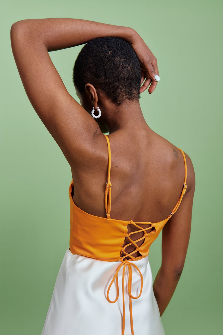 Satin bustier top