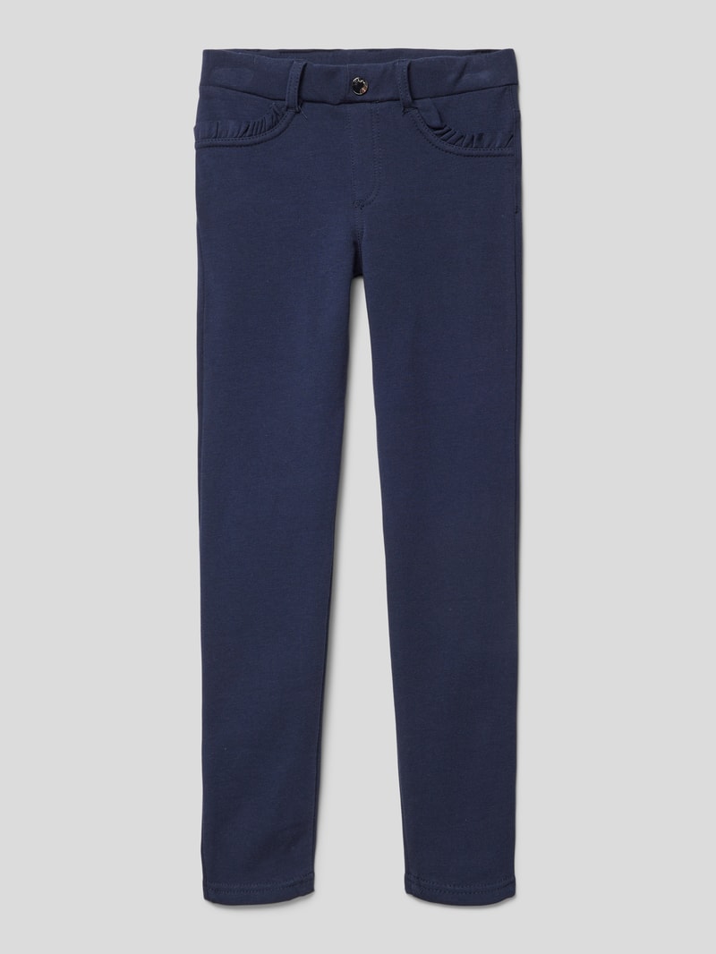Hose mit Rüschen in marineblau
