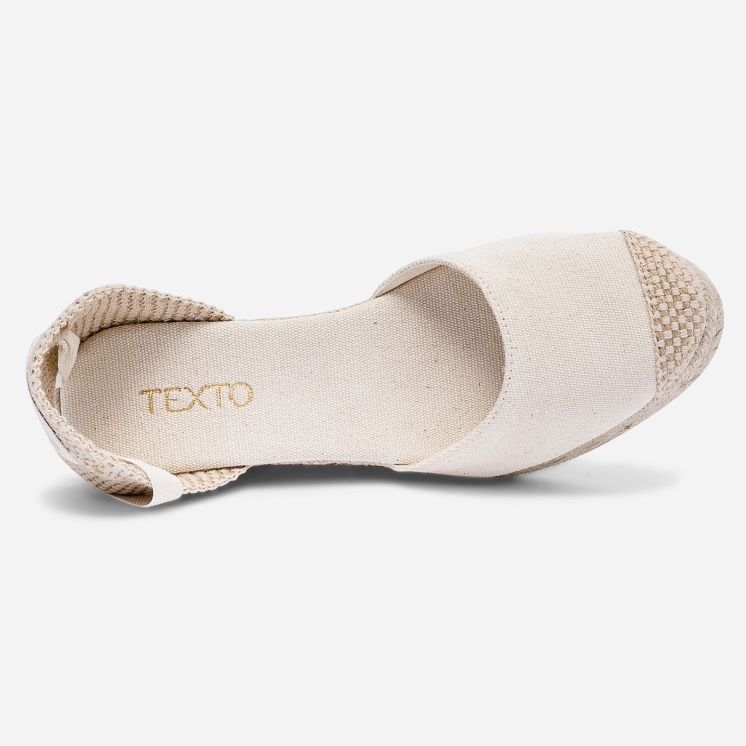 Espadrille compensée écrue
